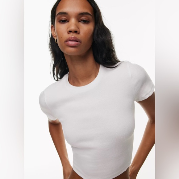 TNA Cropped White Tee - Picture 3 of 8